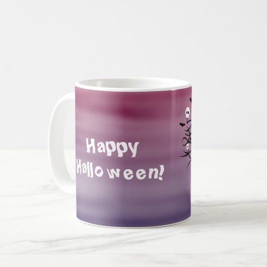 Halloween Pumpkin Jack o’ Lantern Totenbaum Kaffeetasse (Vorderseite Links)