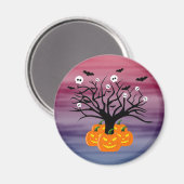 Halloween Pumpkin Jack o’ Lantern Totenbaum Magnet (Vorderseite/Rückseite)