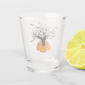 Halloween Pumpkin Jack o’ Lantern Totenbaum Schnapsglas (Rückseite)