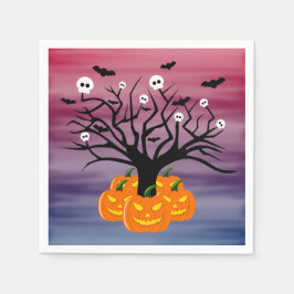 Halloween Pumpkin Jack o’ Lantern Totenbaum Serviette