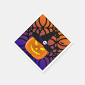 Halloween Pumpkin Jack o’ Lantern Totenbaum Serviette (Ecke)