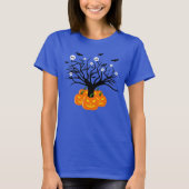 Halloween Pumpkin Jack o’ Lantern Totenbaum T-Shirt (Vorderseite)