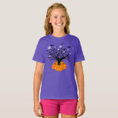 Halloween Pumpkin Jack o’ Lantern Totenbaum T-Shirt (Vorne ganz)