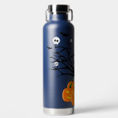 Halloween Pumpkin Jack o’ Lantern Totenbaum Trinkflasche (Vorderseite)