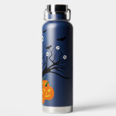 Halloween Pumpkin Jack o’ Lantern Totenbaum Trinkflasche (Rückseite)