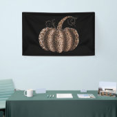 Halloween Pumpkin Kariert Leopard Fall Erntedank Banner (Messeveranstaltung)