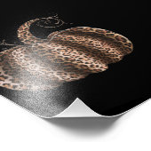 Halloween Pumpkin Kariert Leopard Fall Erntedank Fotodruck (Ecke)
