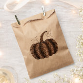 Halloween Pumpkin Kariert Leopard Fall Erntedank Geschenktütchen (Ausgeschnitten)