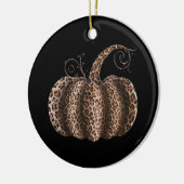 Halloween Pumpkin Kariert Leopard Fall Erntedank Keramik Ornament (Links)