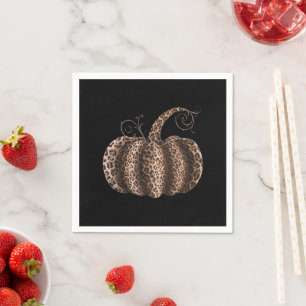Halloween Pumpkin Kariert Leopard Fall Erntedank Serviette
