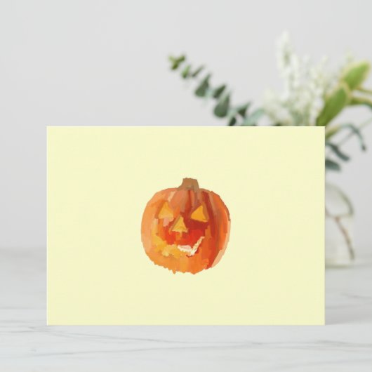 Halloween Pumpkin Karte (Stehend Vorderseite)