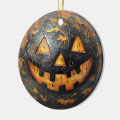 Halloween Pumpkin Keramik Ornament (Links)