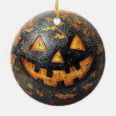 Halloween Pumpkin Keramik Ornament (Hinten)