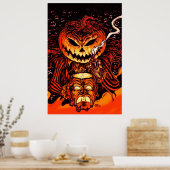 Halloween Pumpkin King Poster (Küche)