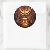 Halloween Pumpkin King Runder Aufkleber (Tasche)