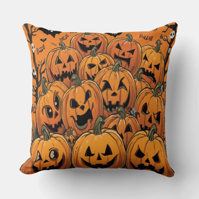 Halloween Pumpkin Kissen (Vorderseite)