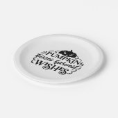 Halloween Pumpkin Kisses Harvest wünscht Geburtsta Pappteller (Schrägansicht)