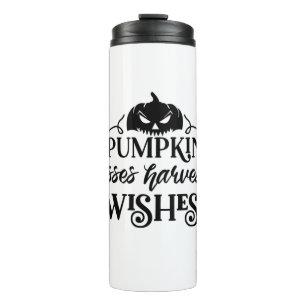 Halloween Pumpkin Kisses Harvest wünscht Geburtsta Thermosbecher