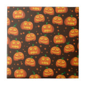 Halloween Pumpkin Kopf Muster. Fliese (Vorderseite)