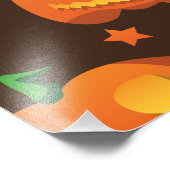 Halloween Pumpkin Kopf Muster. Fotodruck (Ecke)