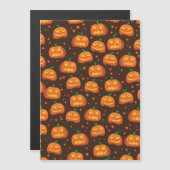 Halloween Pumpkin Kopf Muster. Magnetkarte (Vorne/Hinten)