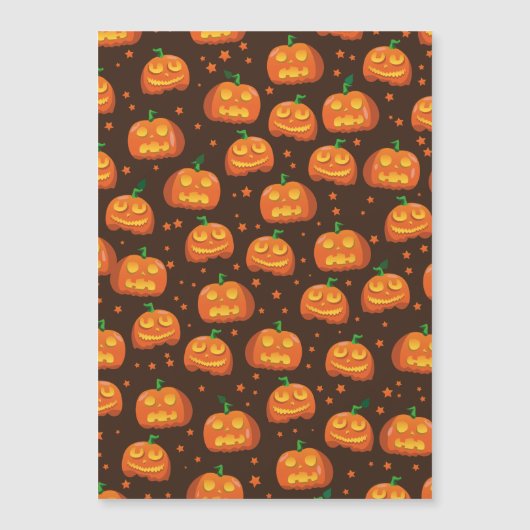 Halloween Pumpkin Kopf Muster. Magnetkarte (Vorderseite)