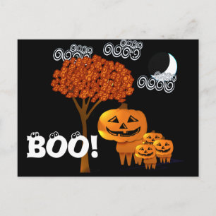 HALLOWEEN PUMPKIN-KOPF POSTKARTE