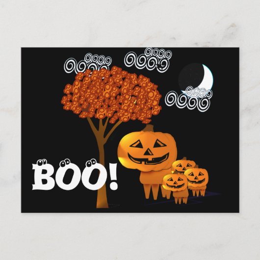 HALLOWEEN PUMPKIN-KOPF POSTKARTE (Vorderseite)