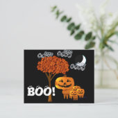 HALLOWEEN PUMPKIN-KOPF POSTKARTE (Stehend Vorderseite)