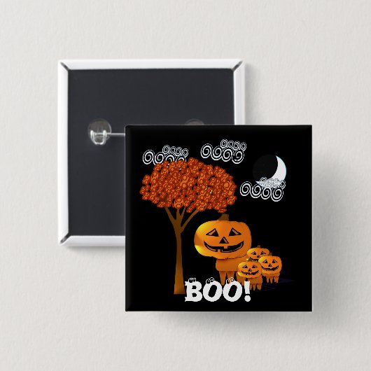 HALLOWEEN PUMPKIN-KOPFKABEL BUTTON (Vorne & Hinten)
