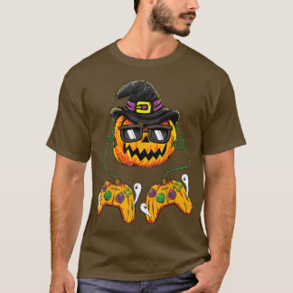 Halloween Pumpkin Kürbislaterne Gamer Kids Boys m T-Shirt