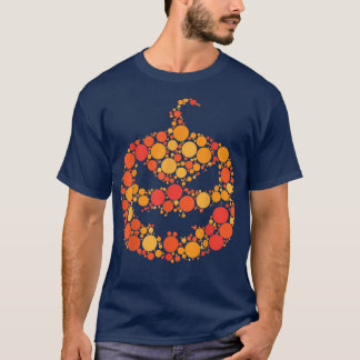 Halloween Pumpkin Kürbislaterne Polka Dot T-Shirt