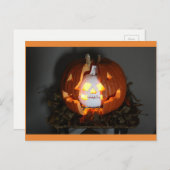 Halloween Pumpkin Kürbislaterne Skull Postcard Postkarte (Vorne/Hinten)