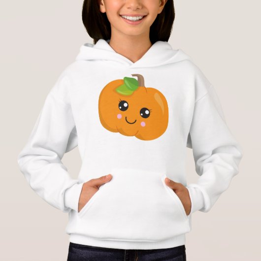 Halloween Pumpkin, lächelnd Kürbis, Trick oder Tre Hoodie (Vorderseite)