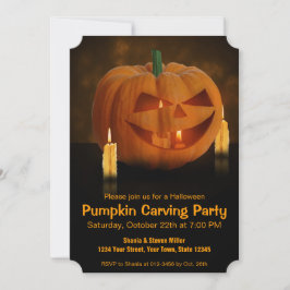 Halloween Pumpkin Lantern mit Kerzen Einladung