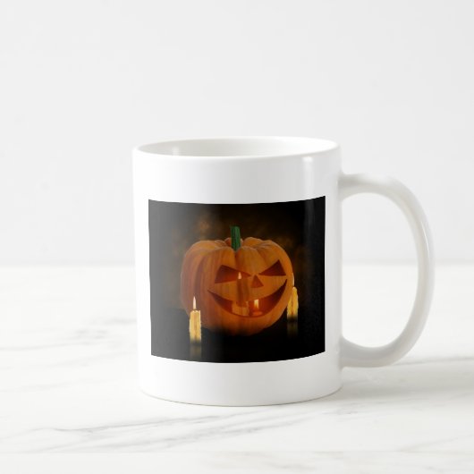 Halloween Pumpkin Lantern mit Kerzen Kaffeetasse (Rechts)