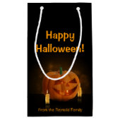 Halloween Pumpkin Lantern mit Kerzen Kleine Geschenktüte (Rückseite)