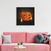 Halloween Pumpkin Lantern mit Kerzen Leinwanddruck (Insitu (Wohnzimmer))