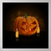Halloween Pumpkin Lantern mit Kerzen Poster (Vorne)
