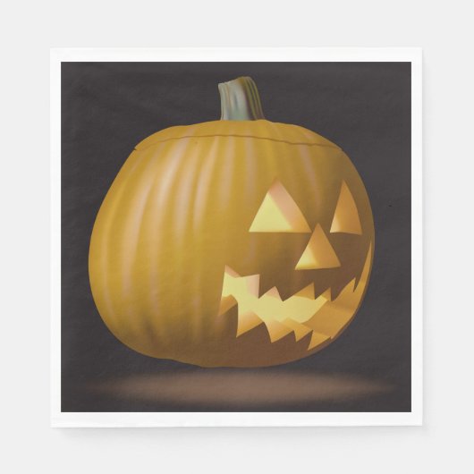 Halloween Pumpkin Lantern Paper Napkins Serviette (Vorderseite)
