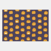 Halloween Pumpkin Lantern Pattern Geschenkpapier Set (Vorderseite 2)