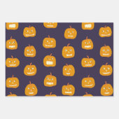 Halloween Pumpkin Lantern Pattern Geschenkpapier Set (Vorderseite)