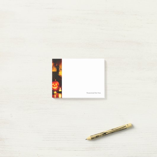 Halloween Pumpkin Lantern Post-it Klebezettel (Auf Schreibtisch)