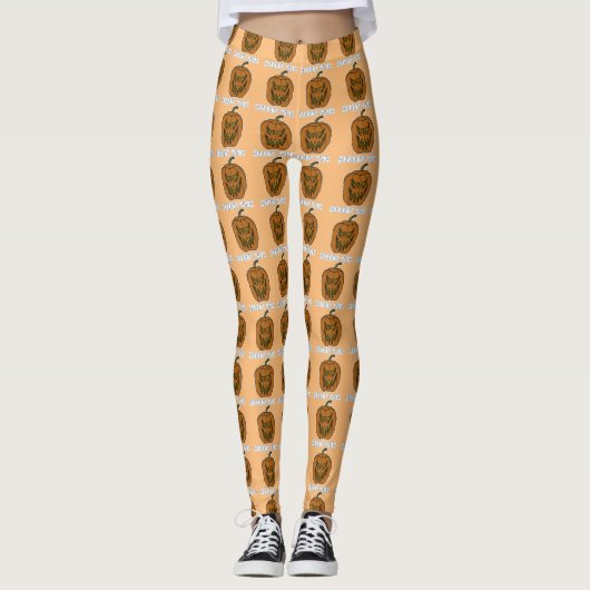 Halloween Pumpkin Leggings (Vorderseite)