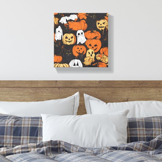 Halloween Pumpkin Leinwanddruck (Insitu (Schlafzimmer))