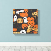 Halloween Pumpkin Leinwanddruck (Insitu (Holzboden))