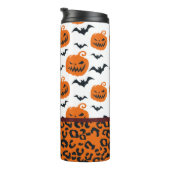 Halloween Pumpkin Leopard Tumbler Thermosbecher (Nach rechts gedreht)