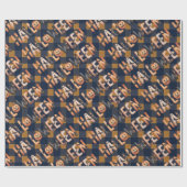 Halloween Pumpkin Lettering Geschenkpapier (Flach)