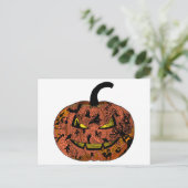 Halloween Pumpkin Line Art Postkarte (Stehend Vorderseite)
