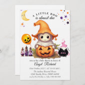 Halloween Pumpkin Little Boo Baby Dusche Einladung (Vorne/Hinten)